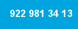 922 981 34 13 922 981 34 13